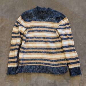 Women's Banana Republic Sweater In Blue And Tan Steipes, Size XS